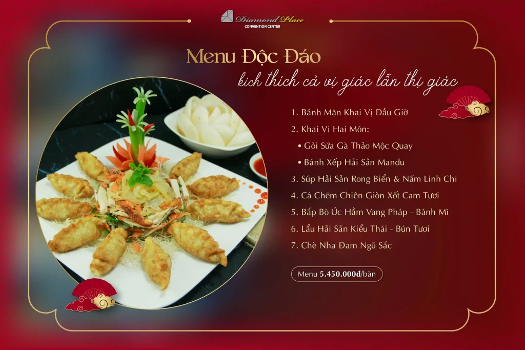 Menu tiệc cưới được yêu thích lựa chọn và nhận nhiều lời khen từ khách mời