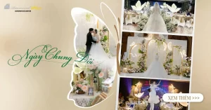 Mẫu trang trí tiệc cưới ngày chung đôi được thiết kế bởi Diamond Place