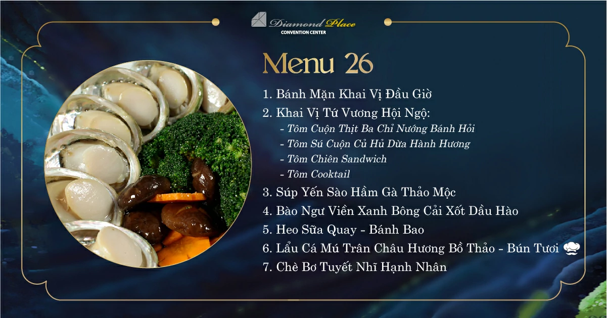 menu tiệc cưới