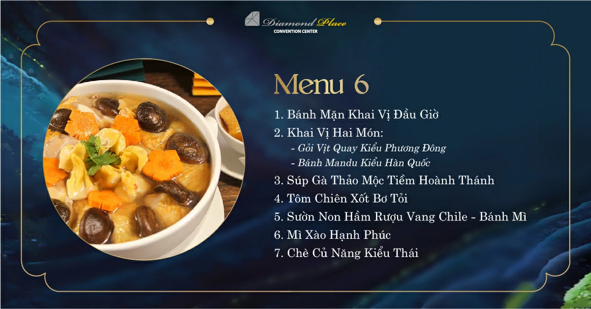 menu tiệc cưới