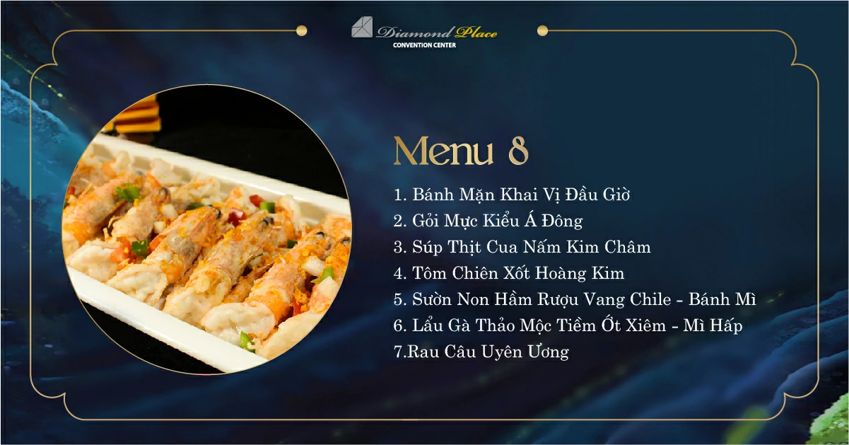 menu tiệc cưới